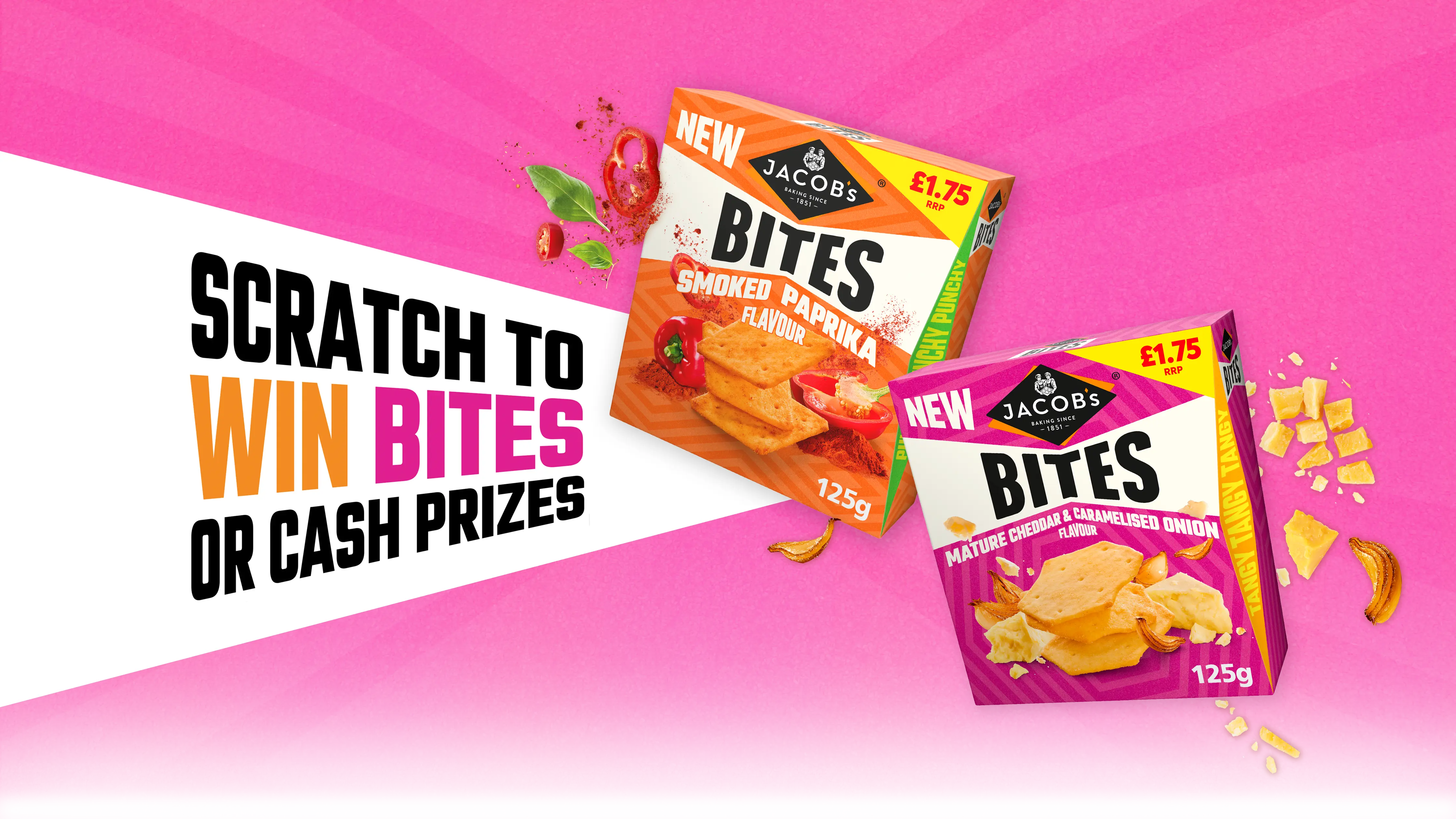 Header - Scratch to Win Bites or Cash Prizes